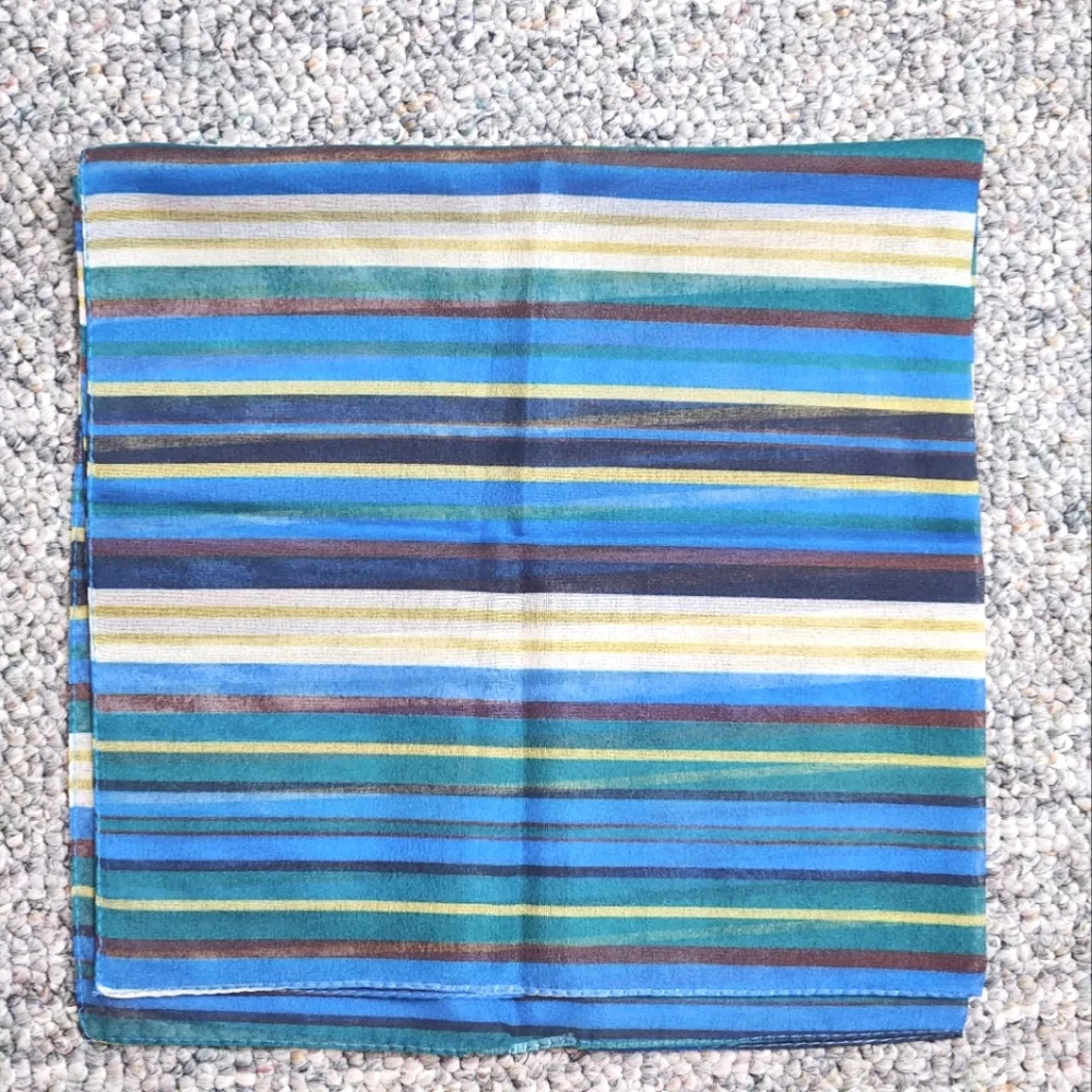 Anthropologie Mod Stripe Silk Neck Scarf